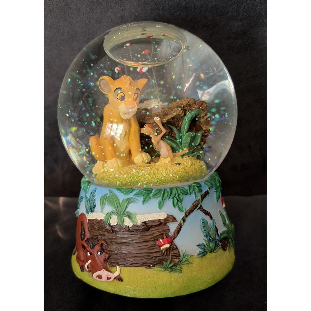 Disney's The Lion King Musical Snow Globe Enesco 1994 Hakuna Matata 5-1/2" High